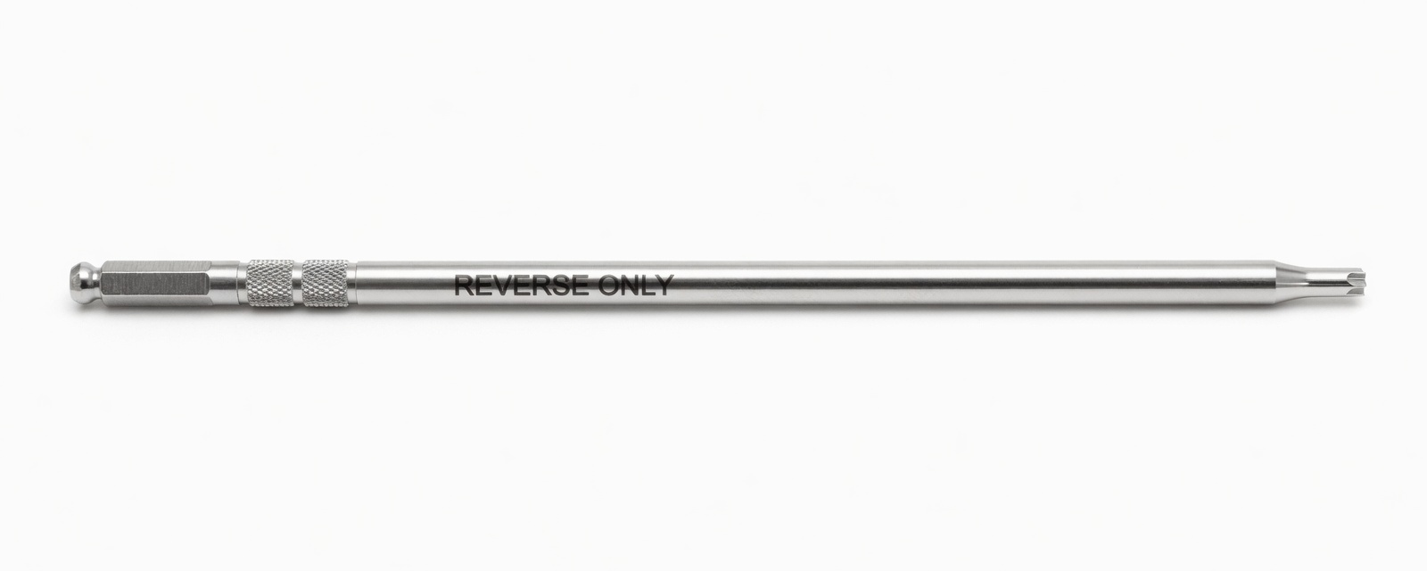 Reverse-only driver — laser marked